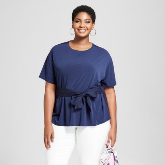 Ava & Viv Tops - Ava & Viv navy blue top